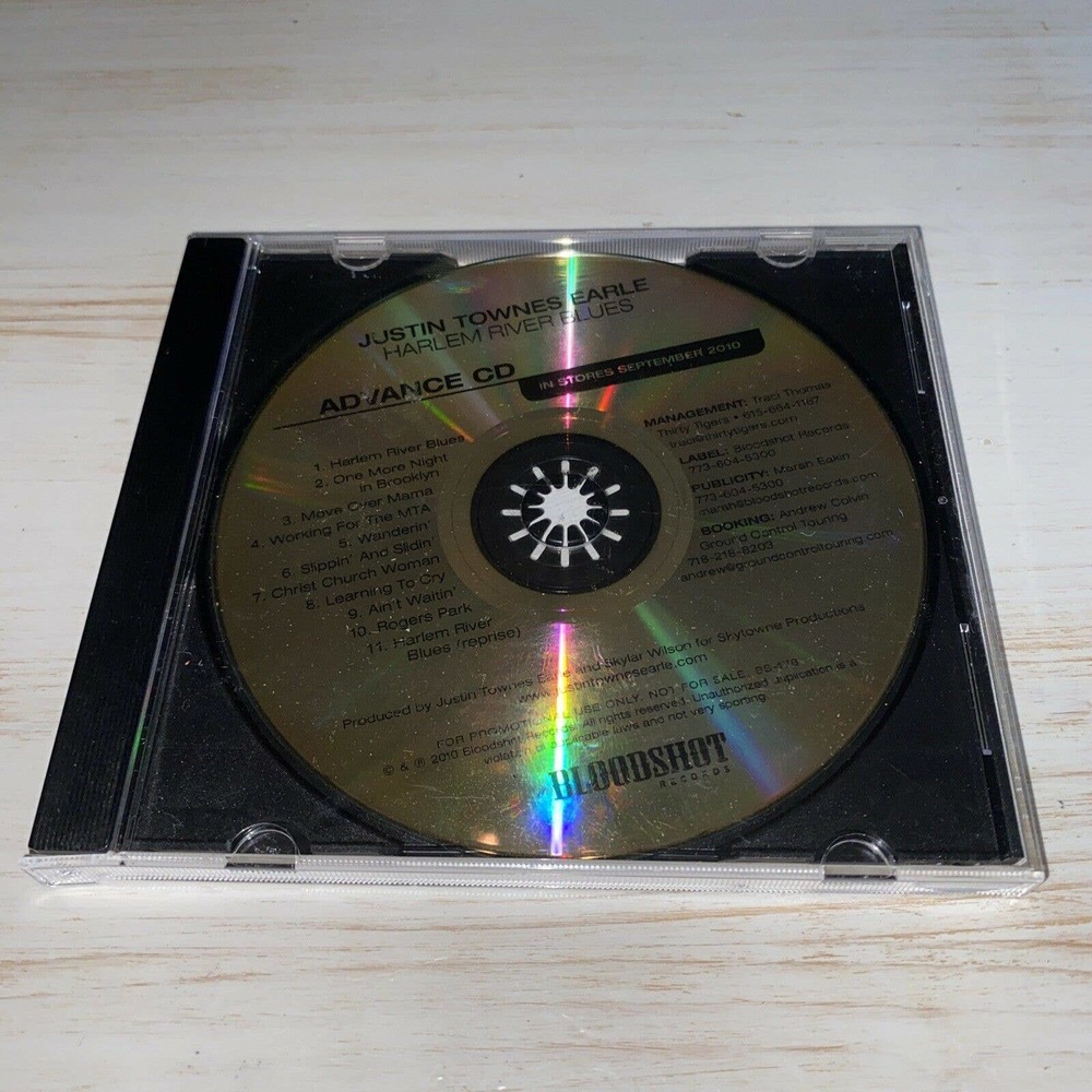Justin Townes Earle - Harlem River Blues Rare Promotional Advance CD Bloodshot